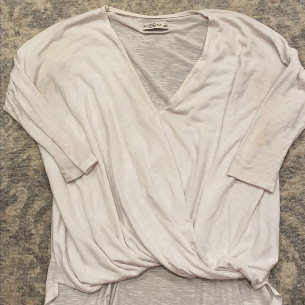 WHITE WRAP TOP